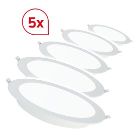DOTLUX LED-Downlight CIRCLEflat Bundle 4000K Stück Treiber inkl. 5 6W