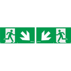DOTLUX Extended pictogram set Arrow diagonal left and right bottom for LED emergency light EXITmulti (article 3177) Set 2 pieces