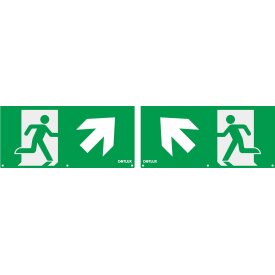 DOTLUX Extended pictogram set arrow diagonal left and right top for LED emergency light EXITmulti (article 3177) Set 2 pieces