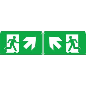 DOTLUX Extended pictogram set Arrow diagonal left and right top for LED emergency light EXITflip Set 2 pieces