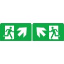 DOTLUX Extended pictogram set Arrow diagonal left and right top for LED emergency light EXITflip Set 2 pieces