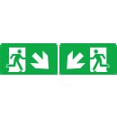DOTLUX Extended pictogram set Arrow diagonal left and right bottom for LED emergency light EXITflip Set 2 pieces