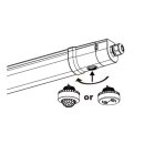 DOTLUX LED-Feuchtraumleuchte MISTRALsmart 22W/30W 4000K POWERselect IP65 1200mm durchverdrahtet