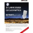 DOTLUX Lampadaire LED RETROFITastrodim E27 18 watts blanc chaud 135 SMD 2835 LEDs rayonnement unidirectionnel 270